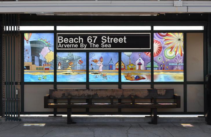 Beach 67 Street Subway Station, New York, USA